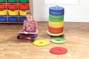 Rainbow Cushions &amp; Holdall Circular &amp; Donut Trolley
