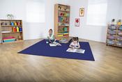 Luxury Super Soft Carpets Navy Square Carpet