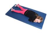Small Floor Mat, Faux Leather Royal Blue