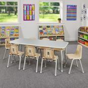 Oslo Rectangular Table Grey - 8 Seater