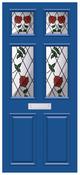 Door Covers Stained Glass - Blue