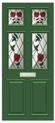 Door Covers Stained Glass - Green