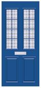 Door Covers Window Panel - Blue