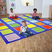 Rainbow Placement Floor Mat Large Square image