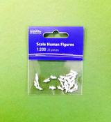 1:200 scale White unpainted figures 25 retail pack
