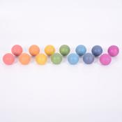 Rainbow Wooden Balls Pk 14