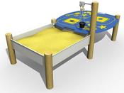L1 - Single trough with pulley, support legs and play lid