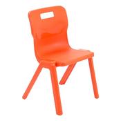Titan One Piece Chairs Orange Seat height 380mm