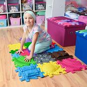 16 Piece Diamond Orthopedic Floor Tile Set