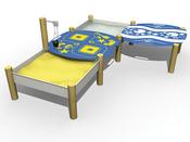 S5 - Two troughs with pulley, support legs and two lids