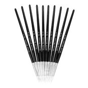 White Synthetic Sable Brushes Round Tip Size 4 - Pack of 10