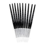 White Synthetic Sable Brushes Round Tip Size 10 - Pack of 10