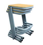 Graduate cantilever stool - Natural Wood Seat