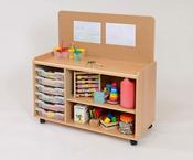 Tray &amp; Shelf Unit with Cork Panel