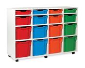 White Variety 16 Tray Unit no doors w1358xd453xh967mm