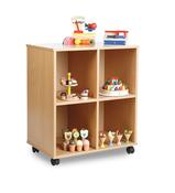 Tidistore Unit with Four Compartments w692xd450xh745mm Beech