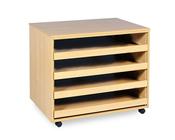 Mobile Paper Storage Chest Without Doors c/w 4 drawers