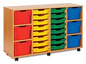 Combination Unit 22 Tray no doors w1358xd453xh842mm, Beech