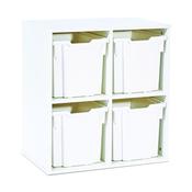 Stackable White Storage - 4 jumbo tray unit