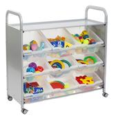 CalStor Library Unit c/w 9 x deep trays - Silver frame