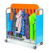 CalStor Cloakroom Trolley with Cyan frame