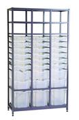 TecniStor Static Metal Storage w1055xh1850mm c/w 3xJ,3xD,18xSH