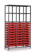 TecniStor Static Metal Storage w1055xh1850mm c/w 30 sh trays