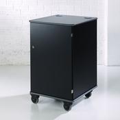 Premium Coloured Mobile Multi-Media Cabinet Black