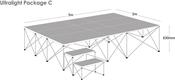 Alu Lite Staging Package C with Carpet Deck Covering - 5x3m
