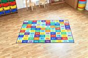 Rainbow Numbers Carpet (1-100)