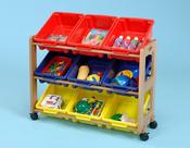 Single Tidy Trolley with 9 Tubs