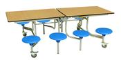 Folding Rectangular Tables With 8 Stools - H690mm image