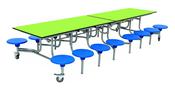 Folding Rectangular Tables With 16 Stools - H650mm
