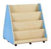 Double sided library unit with 3 tiered fixed shelves on both sides image