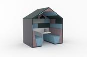 Confer 4 Seater Booth Pitched Roof