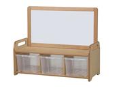 Low Magnetic Storage Unit with 3 Clear Tubs