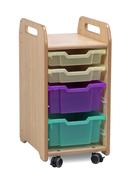 Tray Storage Unit (1 column) with 2 Shallow and 2 Deep Trays