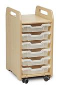 Tray Storage Unit (1 column) with 6 Shallow Trays