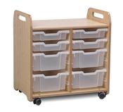Tray Storage Unit (2 column) with 4 Shallow and 4 Deep Trays
