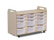 Tray Storage Unit (3 column) with 6 Shallow and 6 Deep Trays
