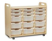 Tray Storage Unit (900mm height) with 6 Shallow and 9 Deep Trays