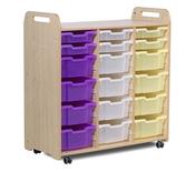 Tray Storage Unit (1080mm height) with 6 Shallow and 12 Deep Trays
