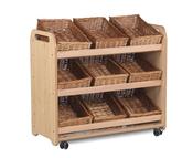 Tilt Tote Storage with 9 baskets