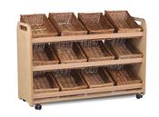 Tilt Tote Storage with 12 Baskets