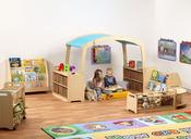Tall Den Cave Set - Blue Roof