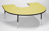 Height Adjustable Horseshoe Table - Red