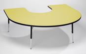 Height Adjustable Horseshoe Table - Blue