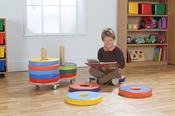 Plain Coloured Donut Cushions Trolley - 12 seat trolley