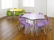 Primary Height Adjustable Table - Clover Shape