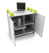 16 Port Laptop Storage Trolley Vertical
